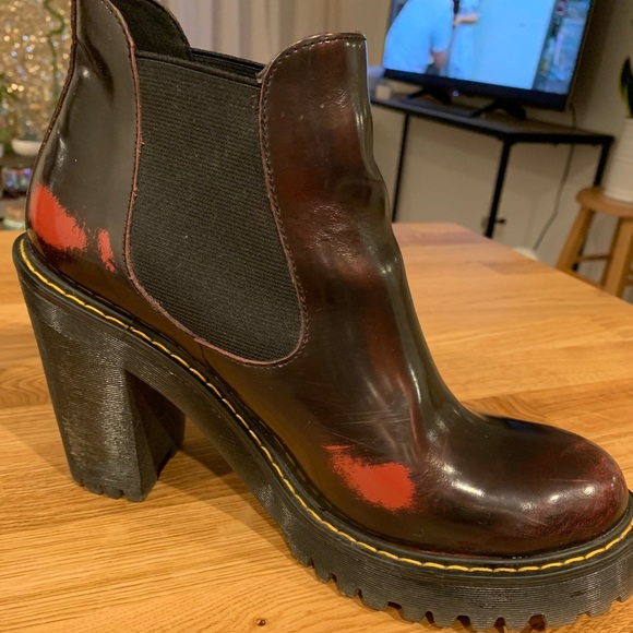 Dr. Martens Hurston Arcadia Cherry Red Sz 9 - Picture 4 of 7